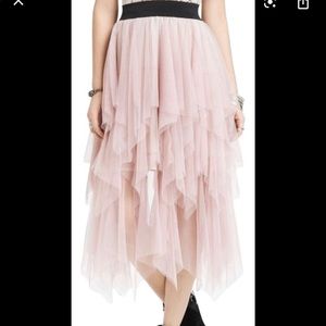 Free People Blush Tulle Skirt